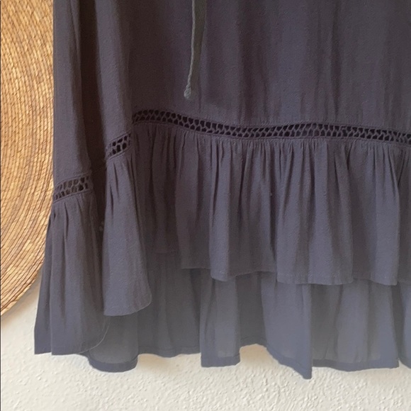 Ro & De navy peasant top XS - Picture 2 of 4